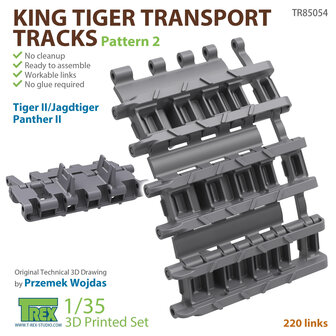 TR85054 - King Tiger Transport Tracks Pattern 2 - 1:35 - [T-Rex Studio]