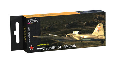 Arcus Hobby Colors 1001 - WW2 Soviet Sturmovik - Paint Set