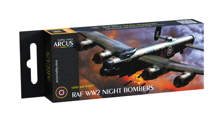 Arcus Hobby Colors 3001 - RAF WW2 Night Bombers - Paint Set