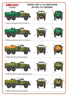 Armory AR14803 - ATZ-4-131 fuel refueller on ZiL-131 chassis - 1:144