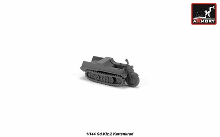 Armory M14202 - Sd.Kfz.2 Kettenkrad, German WWII tracked motorcycle / light artillery prime mover - 1:144