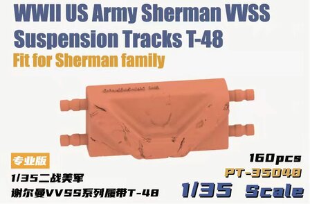 Heavy Hobby PT-35048 - WWII US Army Sherman VVSS Suspension Tracks T-48 - 1:35