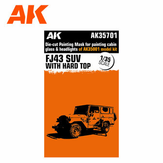 AK35701 - Die-cut Painting Mask for Painting Cabin Glass & Headlights of model AK35001 [AK Interactive]
