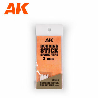 AK9318 - Rubbing Stick Spare Tips 3mm - [AK Interactive]