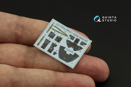 Quinta Studio QD72040 - XA2D-1 3D-Printed &amp; coloured Interior on decal paper (for Clear Prop kit) - 1:72