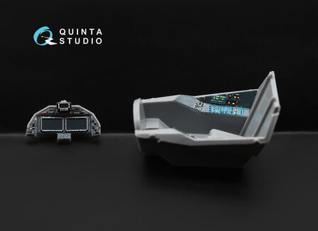 Quinta Studio QD72004 - SU-57 3D-Printed &amp; coloured Interior on decal paper (for Zvezda kit) - 1:72