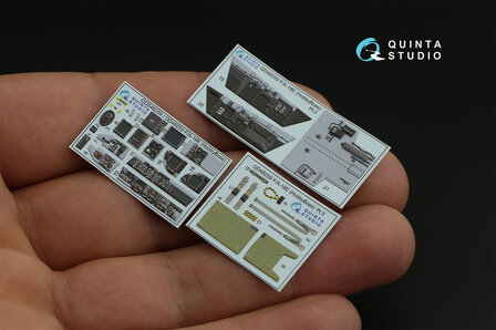 Quinta Studio QD48259 - F/A-18E 3D-Printed &amp; coloured Interior on decal paper (for HobbyBoss kit) - 1:48
