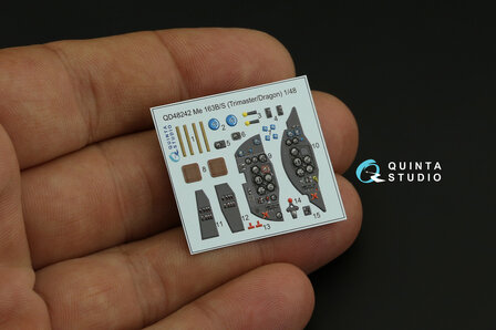 Quinta Studio QD48242 - Me 163B/S 3D-Printed &amp; coloured Interior on decal paper (for Dragon kit) - 1:48