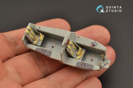 Quinta Studio QD48242 - Me 163B/S 3D-Printed &amp; coloured Interior on decal paper (for Dragon kit) - 1:48
