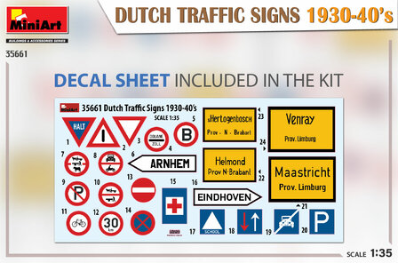 MiniArt 35661 - Dutch Traffic Signs 1930-&#039;40&#039;s - 1:35