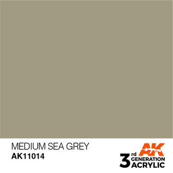 AK11014 - Medium Sea Grey  - Acrylic - 17 ml - [AK Interactive]