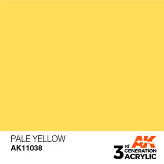AK11038 - Pale Yellow  - Acrylic - 17 ml - [AK Interactive]