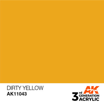 AK11043 - Dirty Yellow  - Acrylic - 17 ml - [AK Interactive]