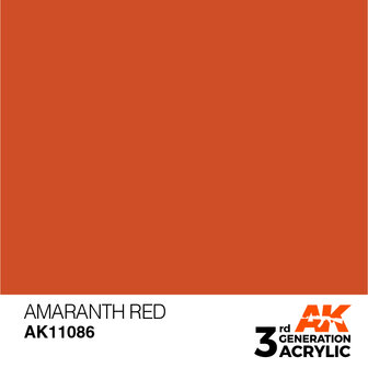 AK11086 - Amaranth Red  - Acrylic - 17 ml - [AK Interactive]