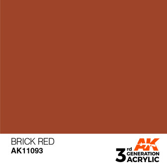 AK11093 - Brick Red  - Acrylic - 17 ml - [AK Interactive]