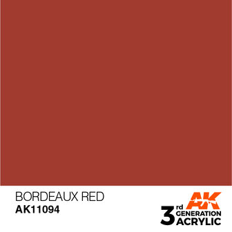 AK11094 - Bordeaux Red  - Acrylic - 17 ml - [AK Interactive]