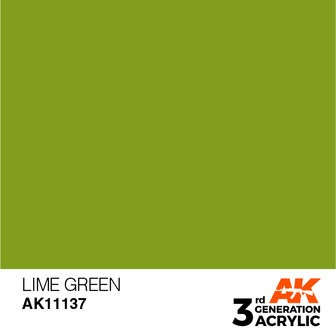 AK11137 - Lime Green  - Acrylic - 17 ml - [AK Interactive]