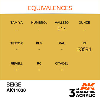 AK11030 - Beige  - Acrylic - 17 ml - [AK Interactive]