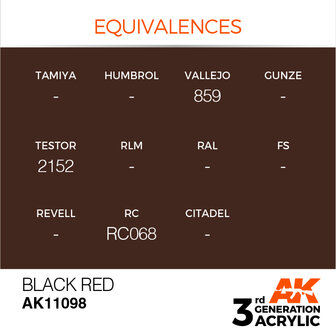 AK11098 - Black Red  - Acrylic - 17 ml - [AK Interactive]