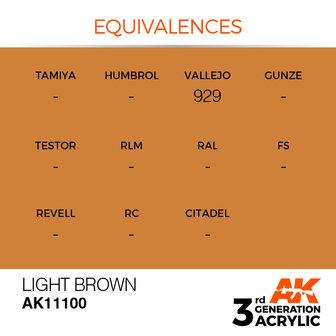 AK11100 - Light Brown  - Acrylic - 17 ml - [AK Interactive]