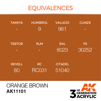 AK11101 - Orange Brown  - Acrylic - 17 ml - [AK Interactive]