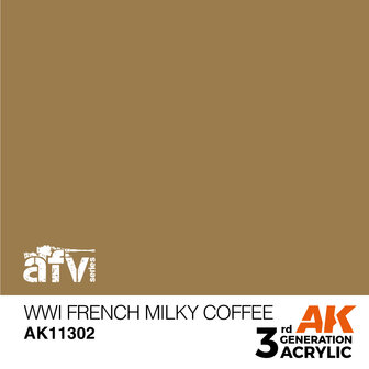 AK11302 - WWI French Milky Coffee - Acrylic - 17 ml - [AK Interactive]