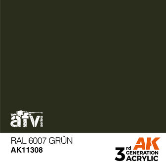 AK11308 - RAL 6007 Gr&uuml;n - Acrylic - 17 ml - [AK Interactive]