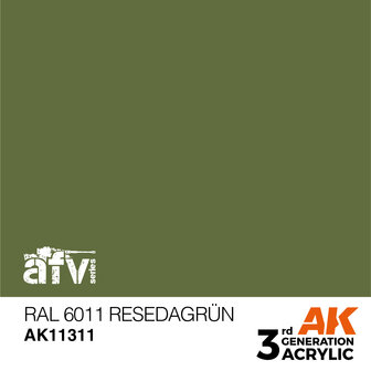 AK11311 - RAL 6011 Resedagr&uuml;n - Acrylic - 17 ml - [AK Interactive]