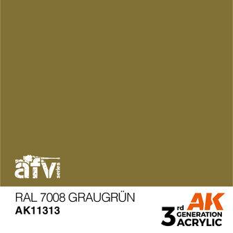 AK11313 - RAL 7008 Graugr&uuml;n - Acrylic - 17 ml - [AK Interactive]