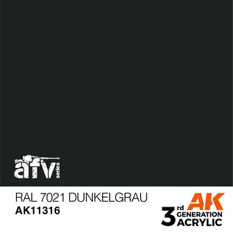 AK11316 - RAL 7021 Dunkelgrau - Acrylic - 17 ml - [AK Interactive]