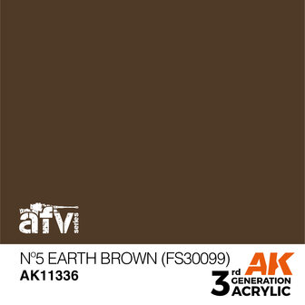 AK11336 - N&ordm;5 Earth Brown (FS30099) - Acrylic - 17 ml - [AK Interactive]