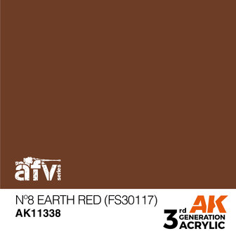 AK11338 - N&ordm;8 Earth Red (FS30117) - Acrylic - 17 ml - [AK Interactive]