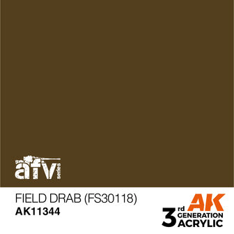 AK11344 - Field Drab (FS30118) - Acrylic - 17 ml - [AK Interactive]