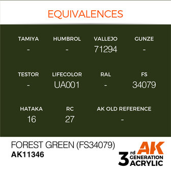AK11346 - Forest Green (FS34079) - Acrylic - 17 ml - [AK Interactive]