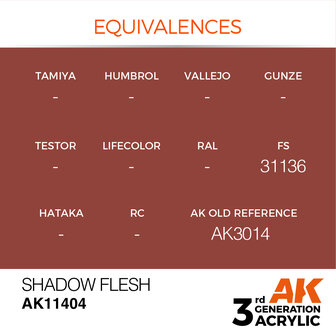 AK11404 - Shadow Flesh - Acrylic - 17 ml - [AK Interactive]