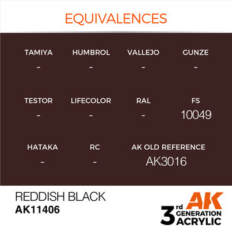 AK11406 - Reddish Black - Acrylic - 17 ml - [AK Interactive]