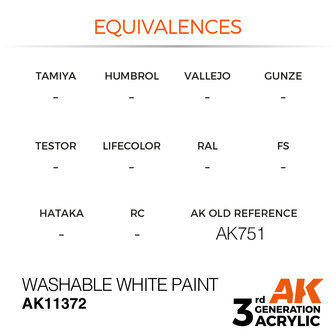 AK11372 - Washable White Paint - Acrylic - 17 ml - [AK Interactive]