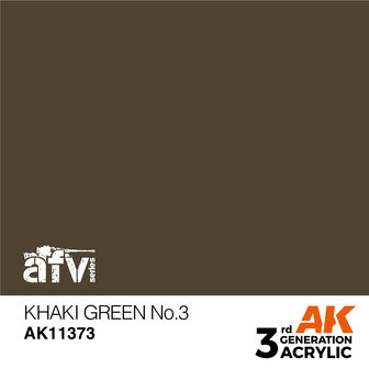 AK11373 - Khaki green N&ordm;3 - Acrylic - 17 ml - [AK Interactive]