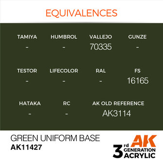 AK11427 - Green Uniform Base - Acrylic - 17 ml - [AK Interactive]
