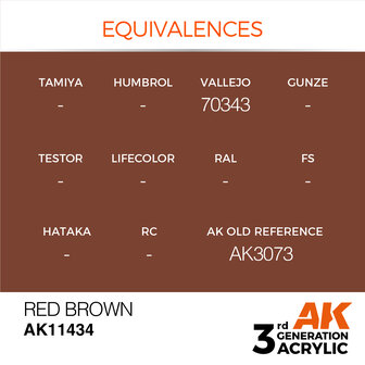 AK11434 - Red Brown - Acrylic - 17 ml - [AK Interactive]