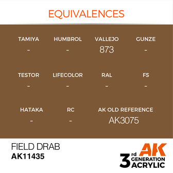 AK11435 - Field Drab - Acrylic - 17 ml - [AK Interactive]