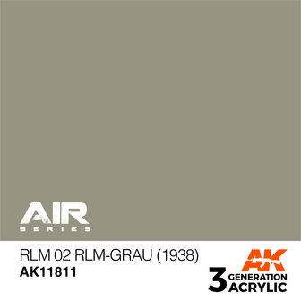AK11811 - RLM 02 RLM-Grau (1938) - Acrylic - 17 ml - [AK Interactive]