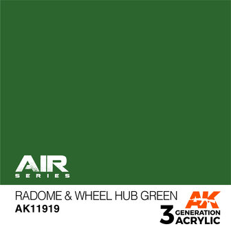 AK11919 - Radome &amp; Wheel Hub Green - Acrylic - 17 ml - [AK Interactive]