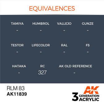 AK11839 - RLM 83 - Acrylic - 17 ml - [AK Interactive]