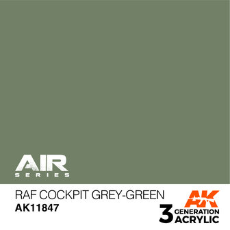 AK11847 - RAF Cockpit Grey-Green - Acrylic - 17 ml - [AK Interactive]
