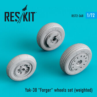 RS72-0368 - Yak-38 &quot;Forger&quot; wheels set (weighted)  - 1:72 - [RES/KIT]