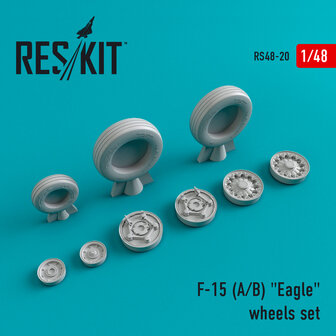 RS48-0020 - F-15 (A,B) &quot;Eagle&quot; wheels set  - 1:48 - [RES/KIT]