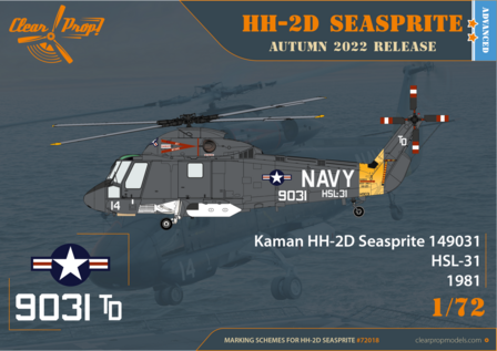 Clear Prop Models CP72018 - HH-2D Seasprite (Advanced kit) - 1:72