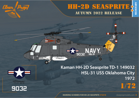 Clear Prop Models CP72018 - HH-2D Seasprite (Advanced kit) - 1:72