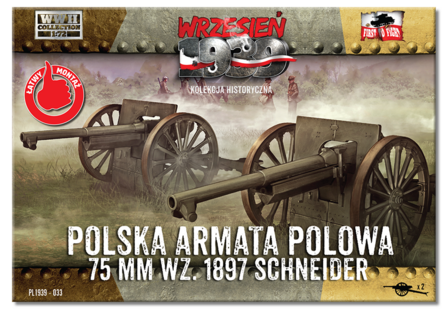 FTF PL1939-033 - Schneider 75mm WZ. 1897 Polish Field Cannon - 1:72